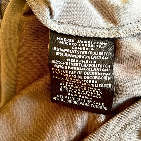 NWT Mesh Jacket Tank Top Women’s 14 W Grey Mocked Beaded Jeweled Sheer Formal - Picture 17 of 17